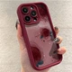 Чохол для iPhone 12 матовий Red Rose, захисний, бордовий - зображення 2
