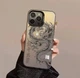 Чехол на Iphone 14 глянцевый с драконом, защитный, черный - изображение 5