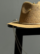 Шляпа Федора женская D.Hats из рафия с двойной цепью золото коричневая - изображение 2