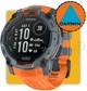 Смарт-часы Garmin Instinct 3 с солнечной батареей (010-02935-01) 50 мм SOLAR, цвет сірий/помаранчевий - изображение 1