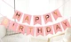 Гірлянда прапорці Happy Birthday one size рожевий - зображення 1