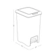 Мусорное ведро с крышкой и педалью MVM BIN-01 10L GRAY - изображение 3