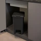 Ведро для мусора MBM HOME с крышкой и педалью BIN-01 10L ANTHRACITE Антрацитовое - изображение 5