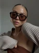 Очки солнцезащитные авиатор Sunshine черные с коричневыми линзами - изображение 2