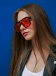 Очки солнцезащитные авиатор Sunshine черные с красными линзами - изображение 6