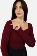Джемпер женский one size цвет бордовый GND ЦБ-00270030 - изображение 3