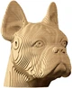 3D пазл-конструктор Cartonic 3D Puzzle Bulldog Бульдог Картонный (CARTMBDG) - изображение 2