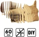 3D пазл-конструктор Cartonic 3D Puzzle Bulldog Бульдог Картонный (CARTMBDG) - изображение 8