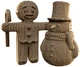 Картонный 3D пазл-конструктор Cartonic 3D Puzzle Gingerbread Man And Snowman (CARTGINGER) - изображение 1