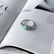 Срібна каблучка з натуральним смарагдом 2.633ct, вага виробу 3,17 гр (1803493) - зображення 2