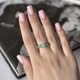 Срібна каблучка з натуральним смарагдом 2.633ct, вага виробу 3,17 гр (1803493) - зображення 5