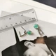 Серебряные серьги с натуральным изумрудом 5.533ct (2167181) - изображение 4