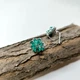 Срібні сережки з натуральним агатом 6.8ct (2174073) - зображення 2