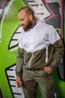 Спортивний костюм з плащівки Ультра хакі-білий XXL - изображение 4