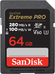 Карта пам'яті SanDisk Extreme Pro SDXC 64GB V60 UHS-II (0619659202125) - зображення 1