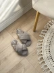 Женские домашние тапочки утепленные меховые с открытым носком Twins HS-Lux Шерстяные перекрестные 38/39 Серые (4820182024795) - изображение 10