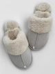 Женские домашние тапочки утепленные с мехом с закрытым носком Twins HS-LUX замшевые с меховым отворотом 40 27 см Светло-серые (4820182038792) - изображение 13