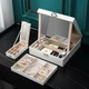 Шкатулка Casegrace SP-01130 White для украшений и ювелирных изделий с зеркалом на замке с ключом - изображение 5