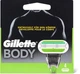 Сменные мужские картриджи для бритья тела (лезвия кассеты) Gillette BODY кассеты 4 шт - изображение 1