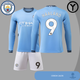 Дитяча лонгслив футбольна форма Haaland (Холанд) 9 Manchester city 24/25, розмір 28 ( зріст 145–160 см.), голуба - изображение 1