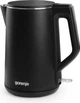 Электрочайник Gorenje K15DWBK, 1,5л, 2,200 Вт, корпус- нержав., Strix, матовый, черный - изображение 1