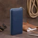 Женский кошелек-клатч ST Leather из натуральной кожи темно-синий большой длинный на молнии и магните 20х10х2 см 56541 - изображение 10