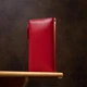 Кошелек-клатч женский ST Leather из натуральной кожи с монетницей на кнопке красный 56497 - изображение 6
