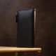 Кошелек-клатч женский ST Leather из натуральной кожи с монетницей для карт на кнопке Черный 55700 - изображение 8