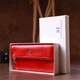 Жіночий гаманець ST Leather з натуральної шкіри червоний великий з відділенням для карток 56470 - зображення 7