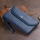 Женский клатч ST Leather из натуральной кожи темно-синий большой на кнопке с ремешком 19х9 5х2 5 см 56535 - изображение 9