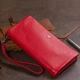 Кошелек-клатч женский ST Leather из натуральной кожи на молнии с карманом для телефона Красный 55697 - изображение 9