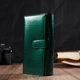 Кошелек женский ST Leather лакированный из натуральной кожи с визитницей и монетницей Горизонтальный Зеленый 55738 - изображение 7