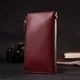 Женский кожаный кошелек-клатч ST Leather бордовый большой на кнопке 11 карт с ремешком 55529 - изображение 8