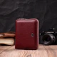 Жіночий гаманець ST Leather з натуральної шкіри бордовий середній подвійного складання на блискавці для карт з монетницею 55874 - зображення 6
