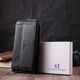 Кошелек-клатч ST Leather из натуральной кожи черный на молнии унисекс 55646 - изображение 8