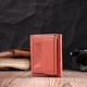 Женский кошелек ST Leather из натуральной кожи с монетницей Тройного сложения Оранжевый 55757 - изображение 7