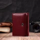 Жіноче портмоне ST Leather з натуральної шкіри бордове потрійного складання з монетницею 56459 - зображення 6