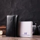 Шкіряна ключниця ST Leather чорна на кнопках з відділенням для купюр та 6 карабінами 12х7 5 см 56006 - зображення 8