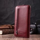 Женский кошелек-клатч ST Leather из натуральной кожи бордовый на молнии с монетницей 56463 - изображение 7