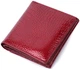 Компактный женский кошелек ST Leather из лакированной натуральной кожи с тиснением красный 55657 - изображение 2