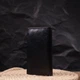 Кожаный кошелек портмоне мужской из натуральной кожи вертикальный вместительный для денег и карт, черный 57607 - изображение 7