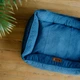 Лежак Harley and Cho Dreamer Denim Velvet S 60x45 cm Синій для собак та котів (3102674) - зображення 10