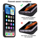 Чохол Kassel Silicone Full Case Protective для iPhone 13 Pro з мікрофіброю темно-сірий Charcoal Gray - зображення 6