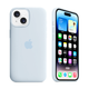 Чохол Kassel Silicone Full Case Protective для iPhone 15 з мікрофіброю блакитний Mist Blue - зображення 1