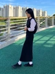 Юбка джинсовая миди осенняя прямая женская Uniqlo 769862877 M Черная (1159824082) - изображение 9