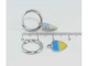 Сережки XUPING TTM Stainless Steel колір Родій підвіски на колечках "Сердечки Патріотичні жовто- блакитні" (169102) - изображение 2