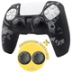 Якісний захисний силіконовий чохол BearWolf (Black/Grey) для геймпаду Sony DualSense (PS5) + накладки на стіки - зображення 1