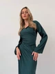 Женское шелковое платье MAXI / Зеленый 46-48 / BASED 0135812 - изображение 6
