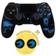 Якісний захисний силіконовий чохол BearWolf (Blue) для геймпаду Sony DualShock (PS4) + накладки на стіки - зображення 1