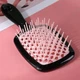 Расческа щетка для волос Superbrush Plus Hollow Comb Черно-розовый - изображение 1